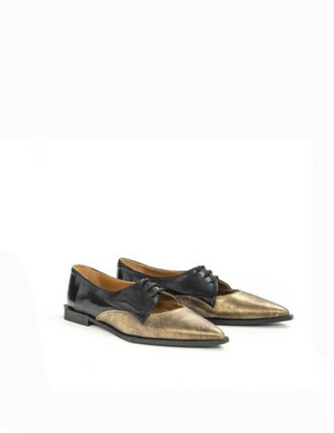 Zapato Nemonic charol negro oro 2476 | Nemonic