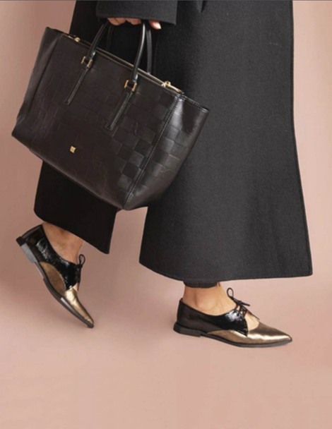 Zapato Nemonic charol negro oro 2476 | Nemonic 2