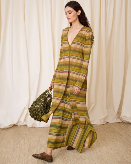 Falda de rayas verde 7754