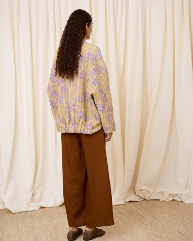 Cazadora amarilla de flores 4011