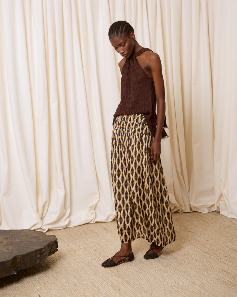 Top halter lurex chocolate 6632 2