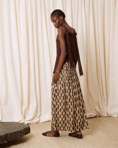 Top halter lurex chocolate 6632