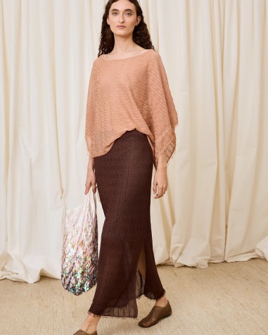 Falda lurex chocolate 6635