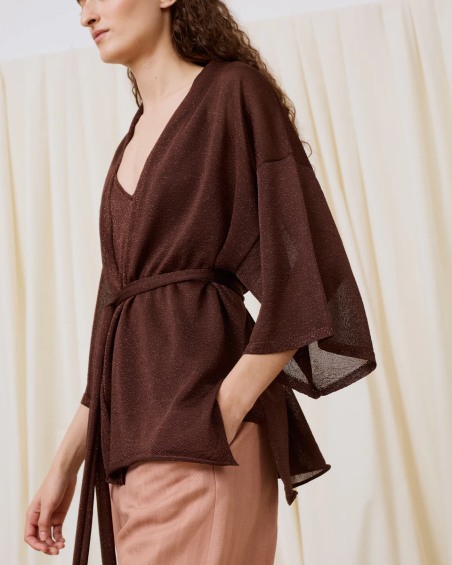 Chaqueta lurex chocolate 6663