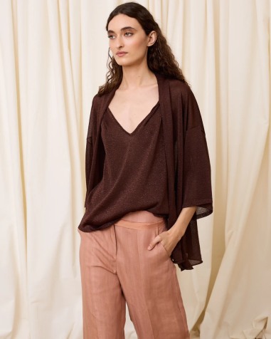 Chaqueta lurex chocolate 6663