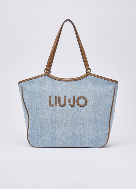 Bolso tote grande de denim 6208
