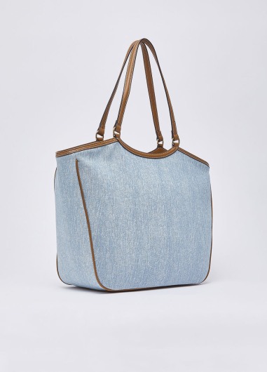 Bolso tote grande de denim 6208