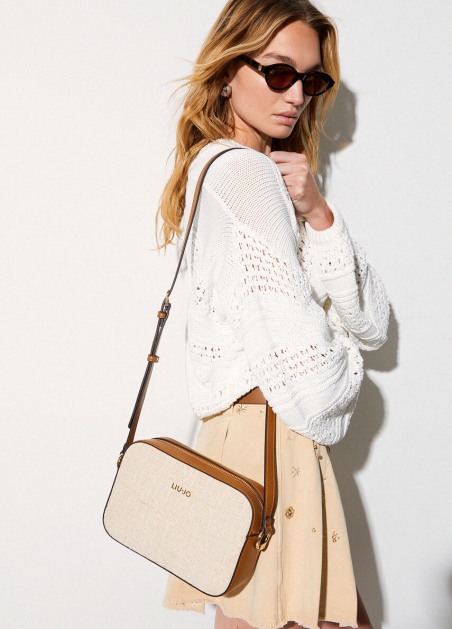 Bandolera mediana de yute 6211