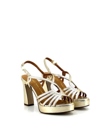 Sandalia Miralles metalizado platino 18188