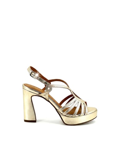 Sandalia Miralles metalizado platino 18188