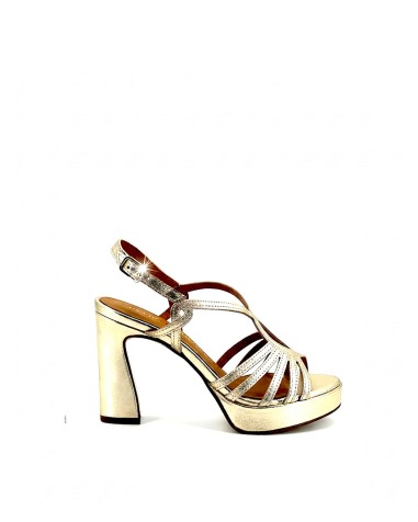 Sandalia Miralles metalizado platino 18188