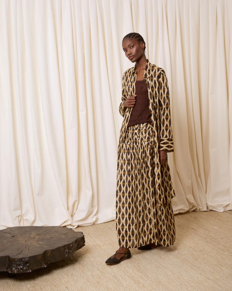 Falda estampada amarilla 561-611 2