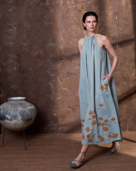 Vestido halter azul 6241-624