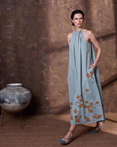 Vestido halter azul 6241-624