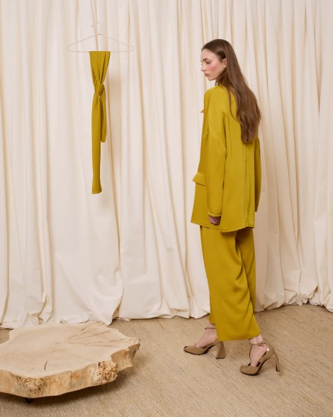 Blazer satinada pistacho 1151-115 2