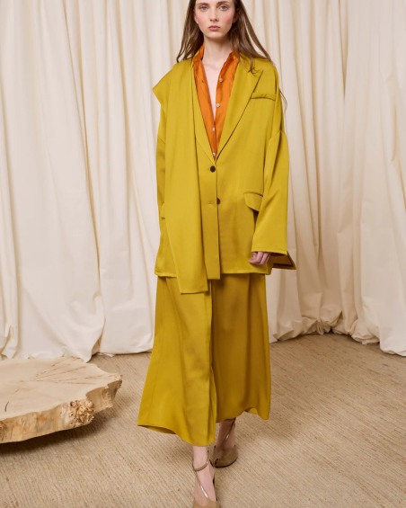 Blazer satinada pistacho 1151-115