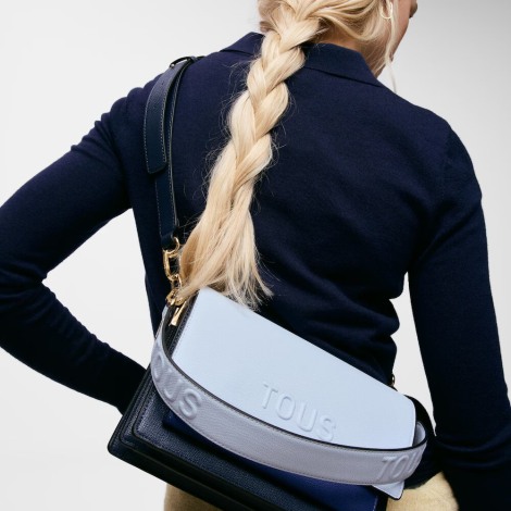 Bandolera mediana azul marino Audree Saffiano 2