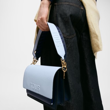 Bandolera mediana azul marino Audree Saffiano