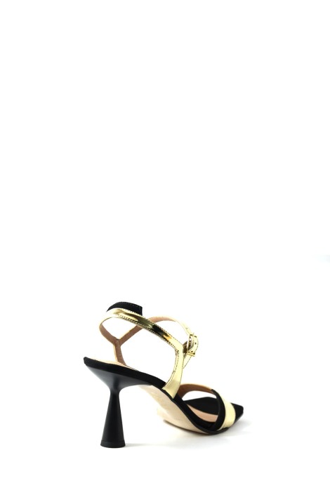 Sandalia Ezzio 56566 ante negro oro 2