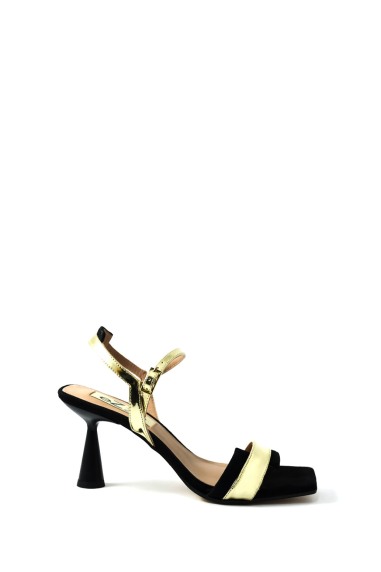 Sandalia Ezzio 56566 ante negro oro