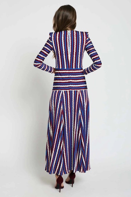 Vestido Erry rayas Colour Nude