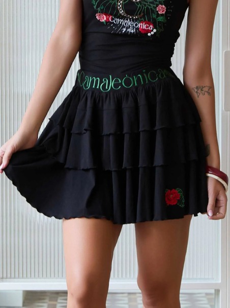 CONJUNTO FALDA CASSIAN Y CAMISETA VIREYA CAMALEÓNICA