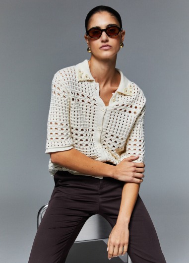 Cárdigan de crochet WA6325