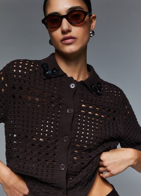 Cárdigan de crochet WA6325