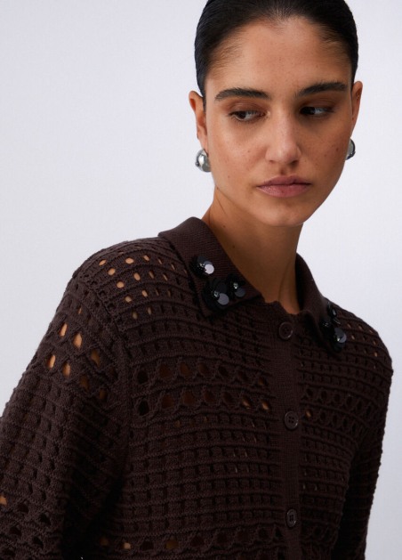 Cárdigan de crochet WA6325