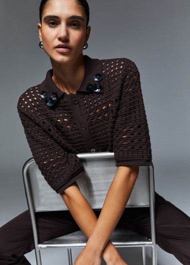 Cárdigan de crochet WA6325