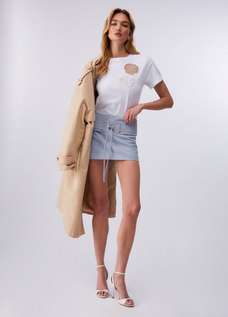 Camiseta con bordado a jour WA6413