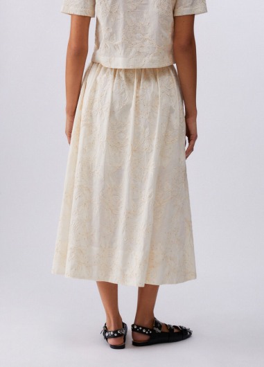 Falda de muselina con bordados wa6455