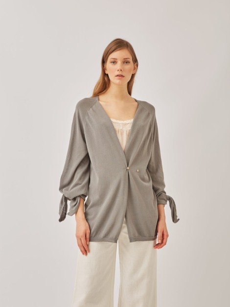 Chaqueta de punto gris 745 1052