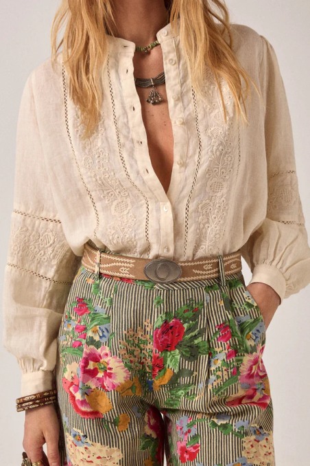 Virginia Blouse Linen Solstice