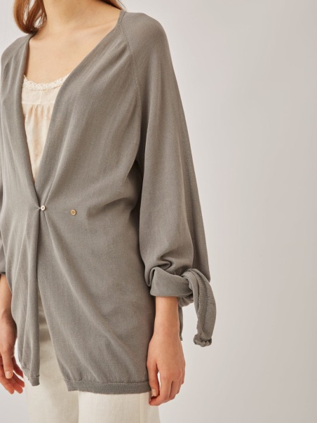 Chaqueta de punto gris 745 1052