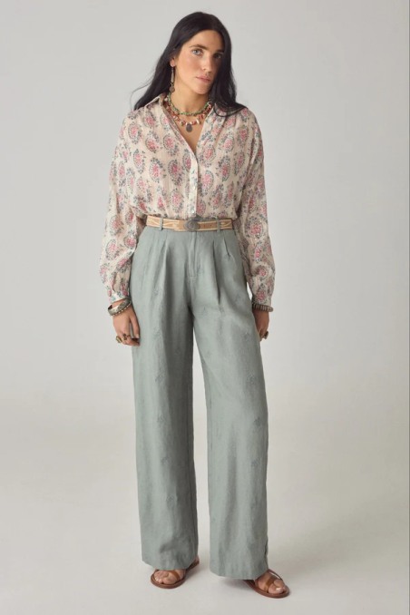 Otto Pant Linen Twist Maiden  Maison Hotel