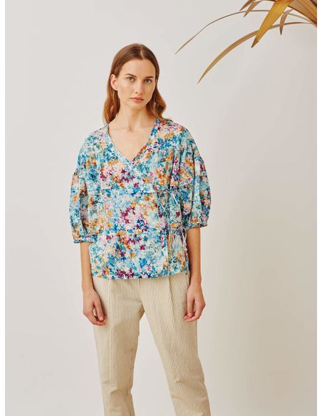 Blusón estampado flores azul 750 1064