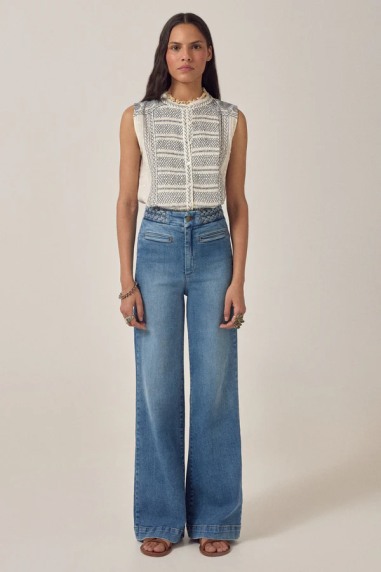 Irina Sleeveless Blouse Indigo Poet  Maison Hotel