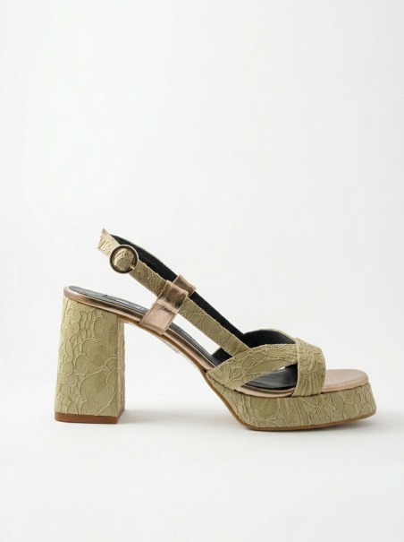 Sandalia Ezzio piel efecto encaje 56618-2