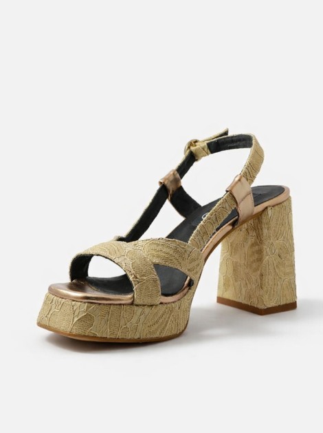 Sandalia Ezzio piel efecto encaje 56618-2