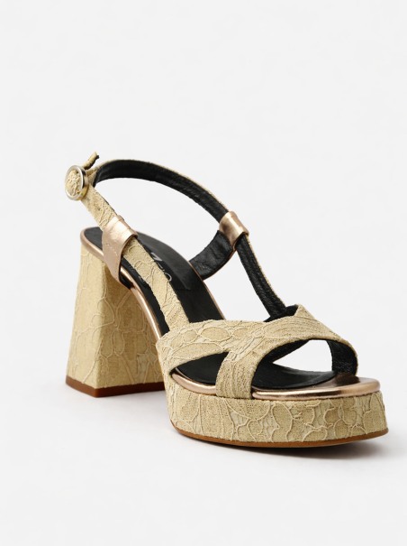 Sandalia Ezzio piel efecto encaje 56618-2