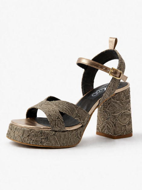 Sandalia Ezzio piel efecto encaje 56617-2
