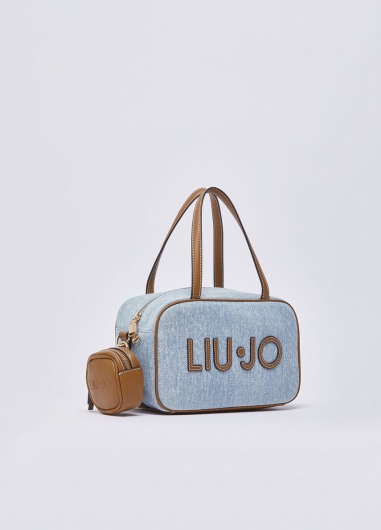 Bolso bowling mediano de denim AA6113