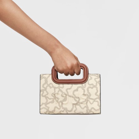 Mini bandolera Tous Kaos Icon beige estampado Kaos