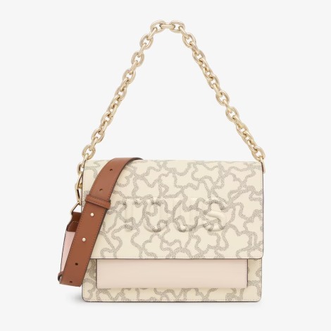 Bandolera mediana TOUS Audree Chain Kaos Icon beige