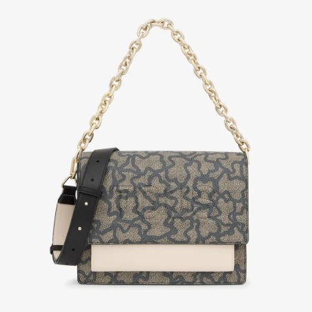 Bandolera mediana TOUS Audree Chain Kaos Icon negro