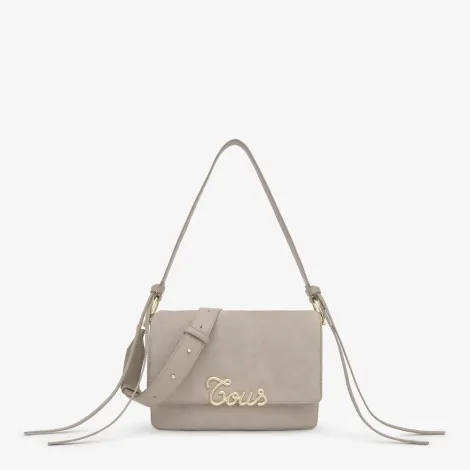 Bandolera de piel gris Audree Monogram Soft