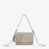Bandolera de piel gris Audree Monogram Soft