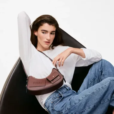 Bolso de hombro marrón TOUS Back to basics