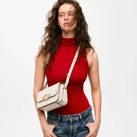 Bandolera mediana flap beige TOUS Infinity